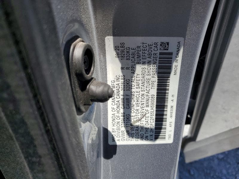 2020 HONDA CIVIC LX 12