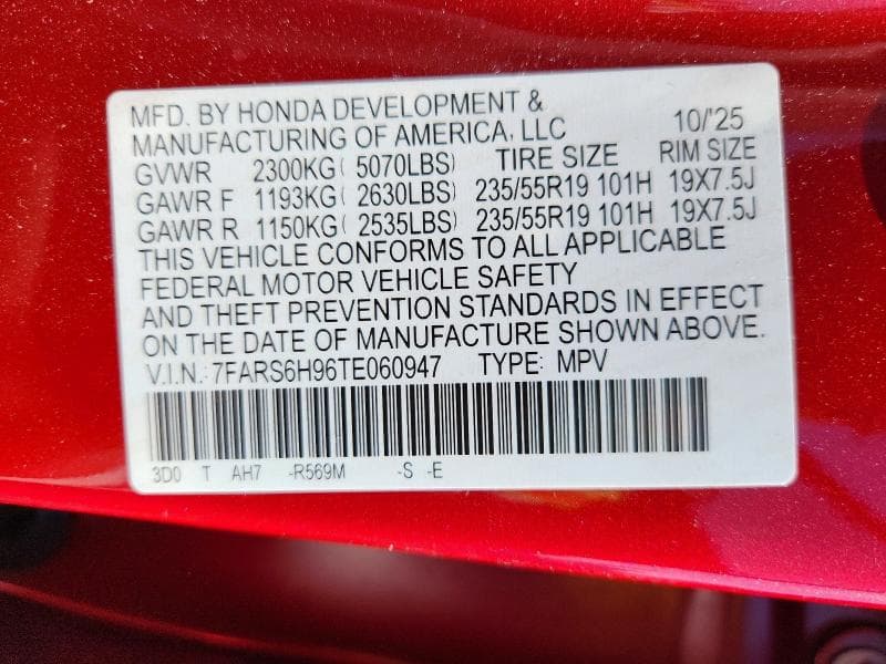 2026 HONDA CR-V SPORT TOURING 12
