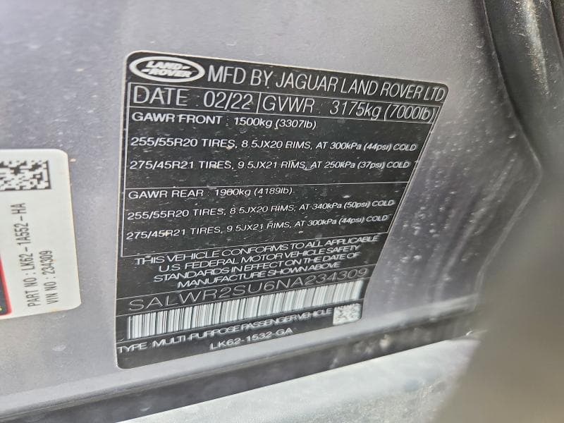 2022 LAND ROVER RANGE ROVER SPORT HSE SILVER EDITION 13