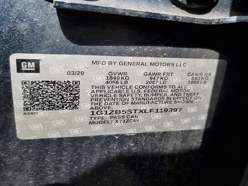 2020 CHEVROLET MALIBU LS 12