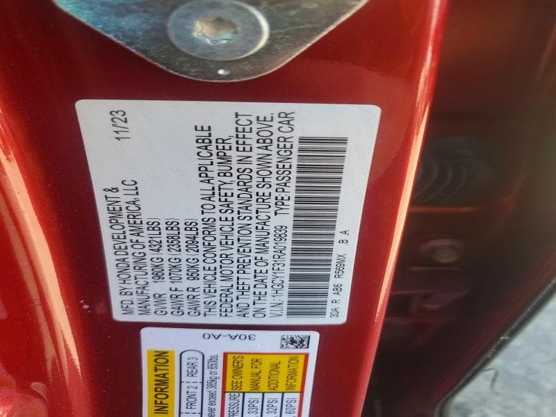 2024 HONDA ACCORD EX 12