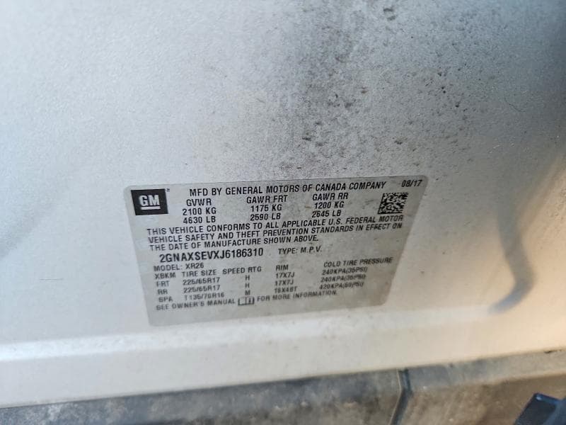 2018 CHEVROLET EQUINOX LT LT 13