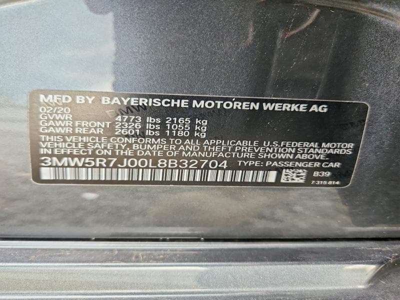 2020 BMW 330XI 12
