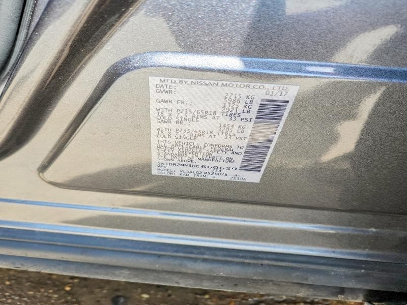 2017 NISSAN PATHFINDER SL 13