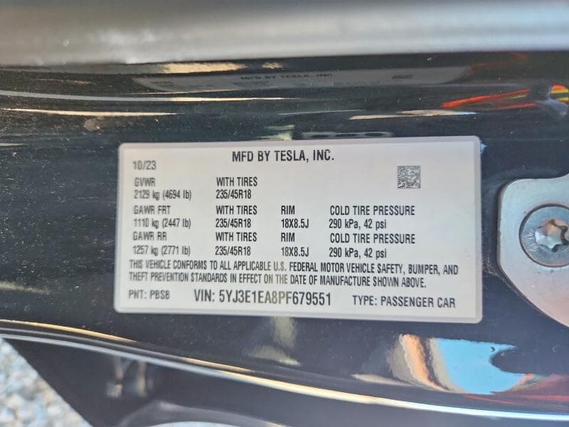2023 TESLA MODEL 3 12