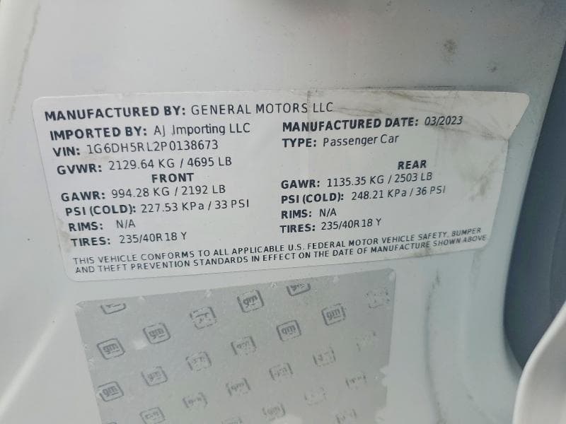 2023 CADILLAC CT4-V 12
