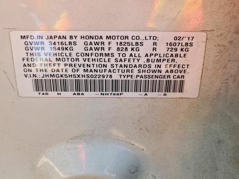 2017 HONDA FIT LX 13