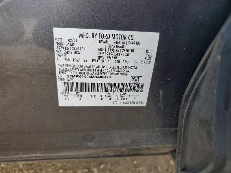 2021 FORD EDGE TITANIUM TITANIUM 13