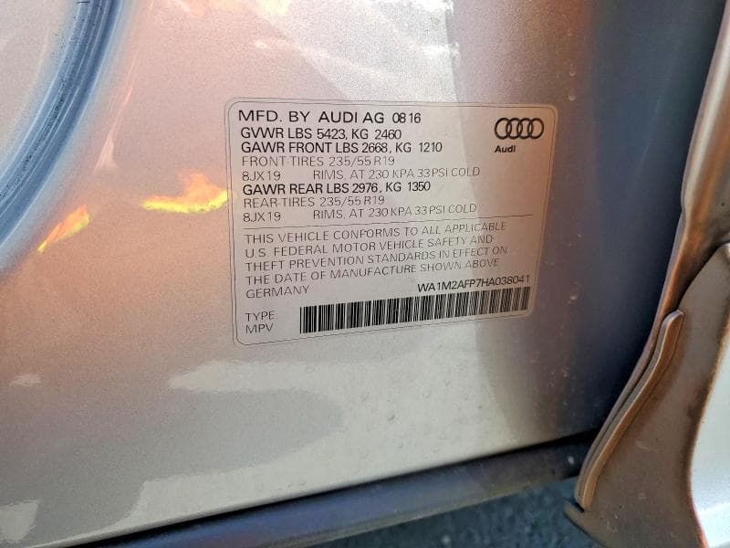 2017 AUDI Q5 PREMIUM PLUS 12