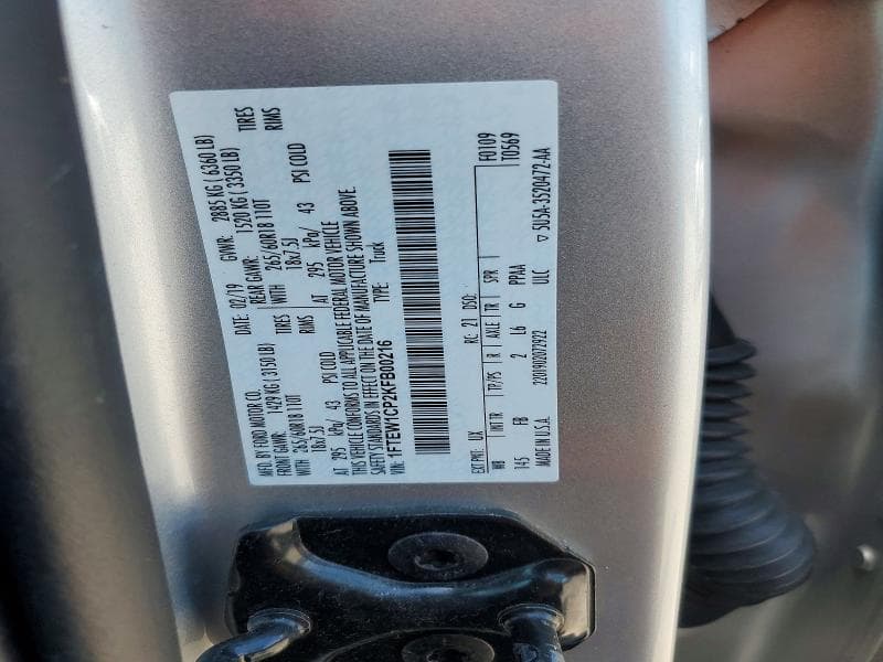 2019 FORD F150 SUPERCREW 12