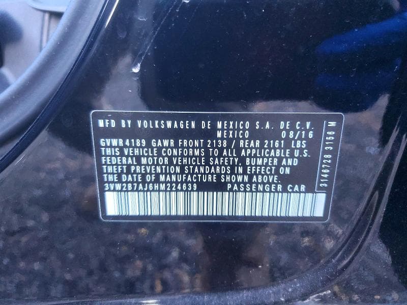 2017 VOLKSWAGEN JETTA S 12