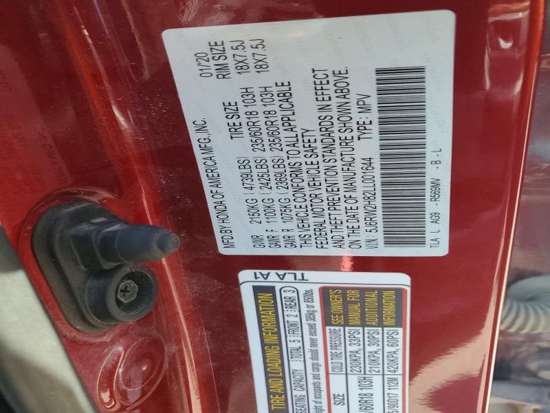 2020 HONDA CR-V EXL EXL 13