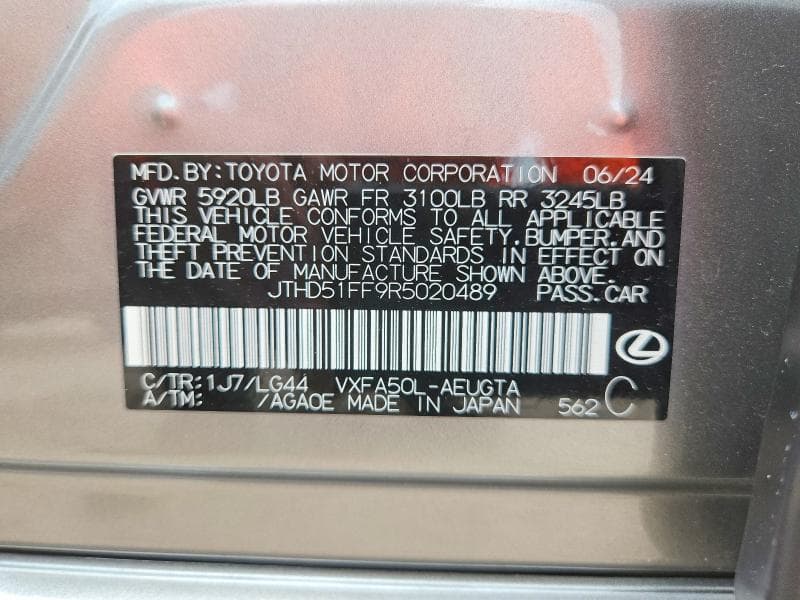 2024 LEXUS LS 500 BASE 12