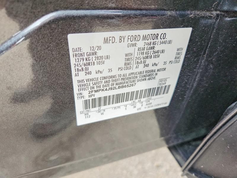 2020 FORD EDGE SEL 12