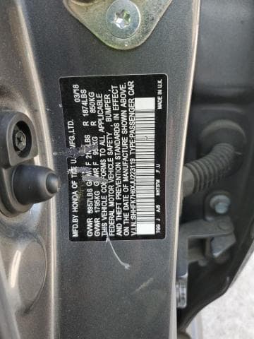 2018 HONDA CIVIC EX 12