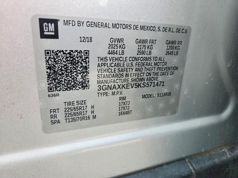 2019 CHEVROLET EQUINOX LT 13