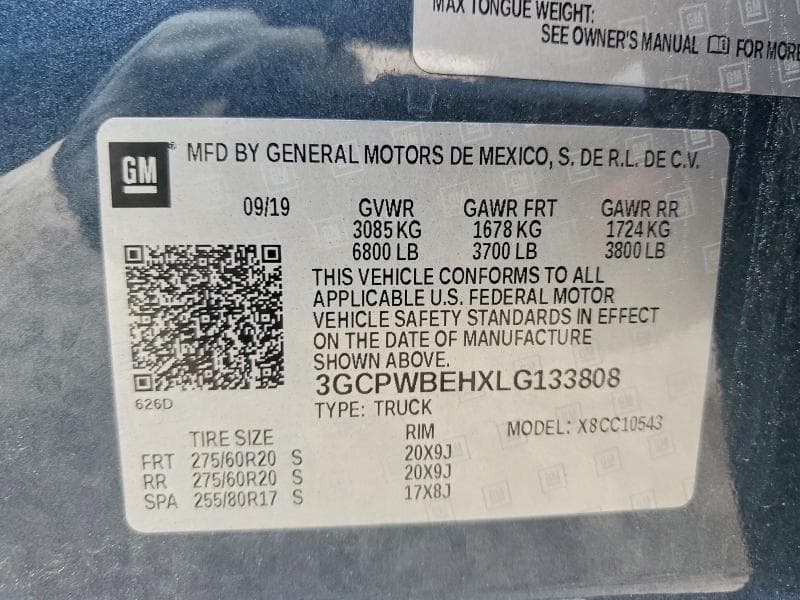 2020 CHEVROLET SILVERADO C1500 CUSTOM C1500 CUSTOM 13
