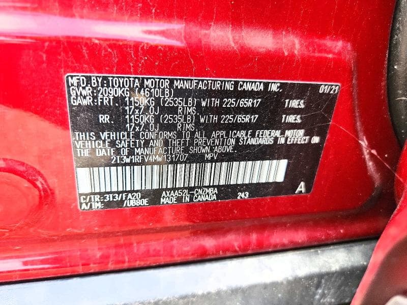 2021 TOYOTA RAV4 XLE XLE 13