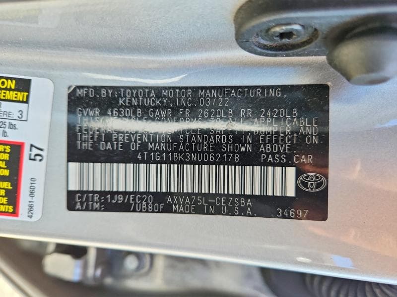 2022 TOYOTA CAMRY SE NIGHTSHADE SE NIGHTSHADE 13