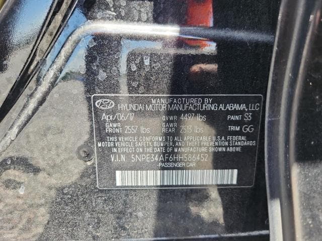 2017 HYUNDAI SONATA LIMITED 12