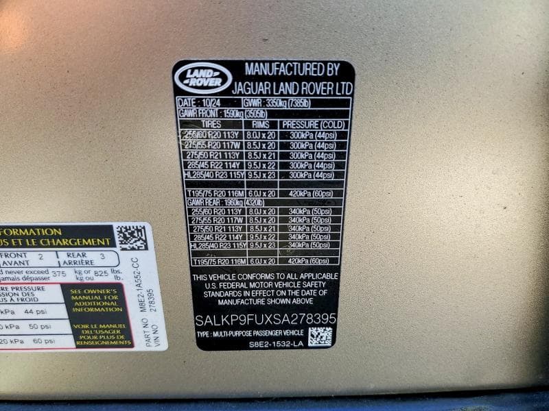 2025 LAND ROVER RANGE ROVER SE 13