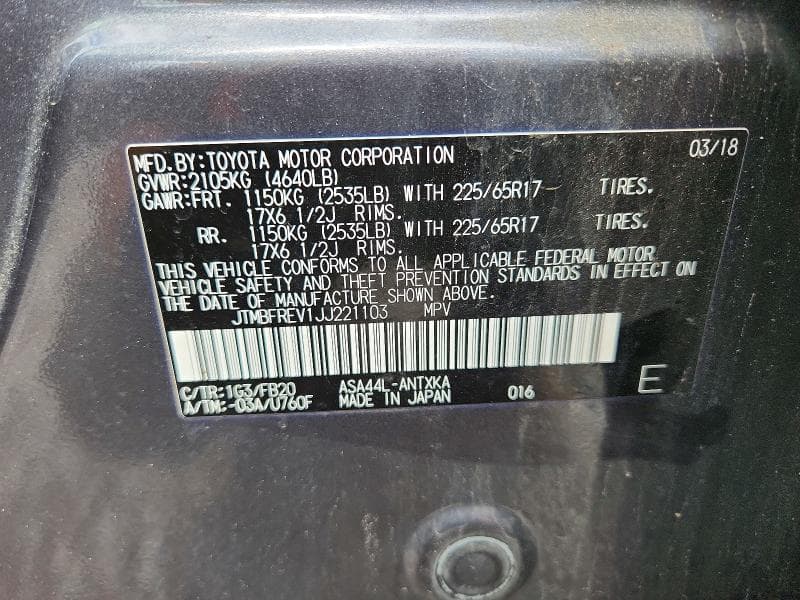 2018 TOYOTA RAV4 LE 13