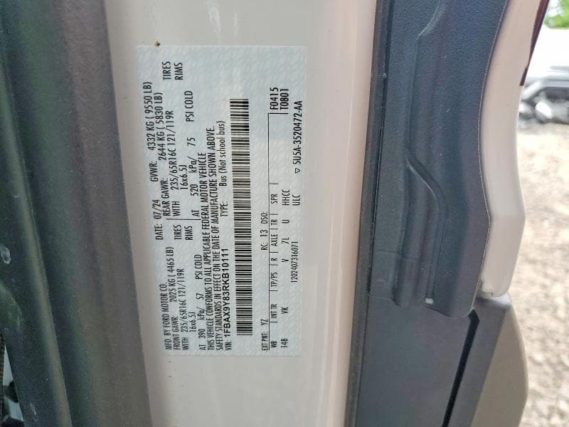2024 FORD TRANSIT T-350 13