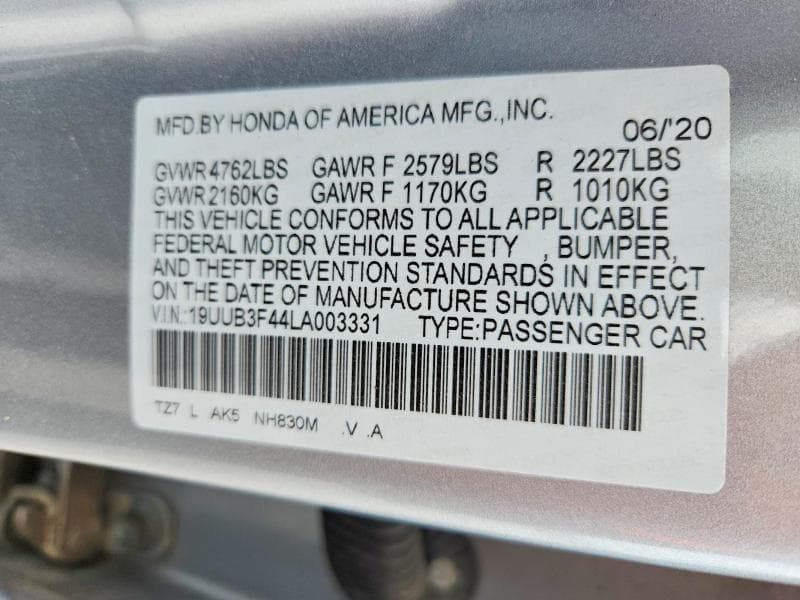 2020 ACURA TLX TECHNOLOGY TECHNOLOGY 12