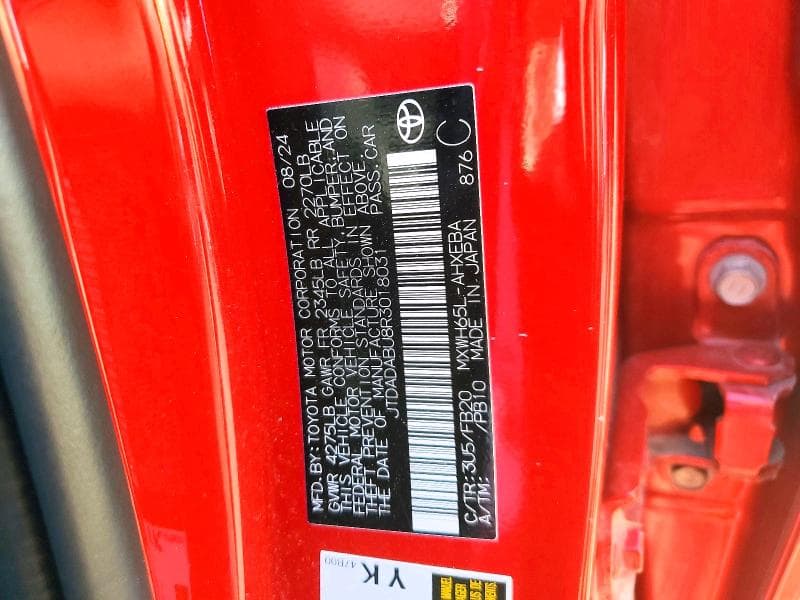 2024 TOYOTA PRIUS LE LE 12