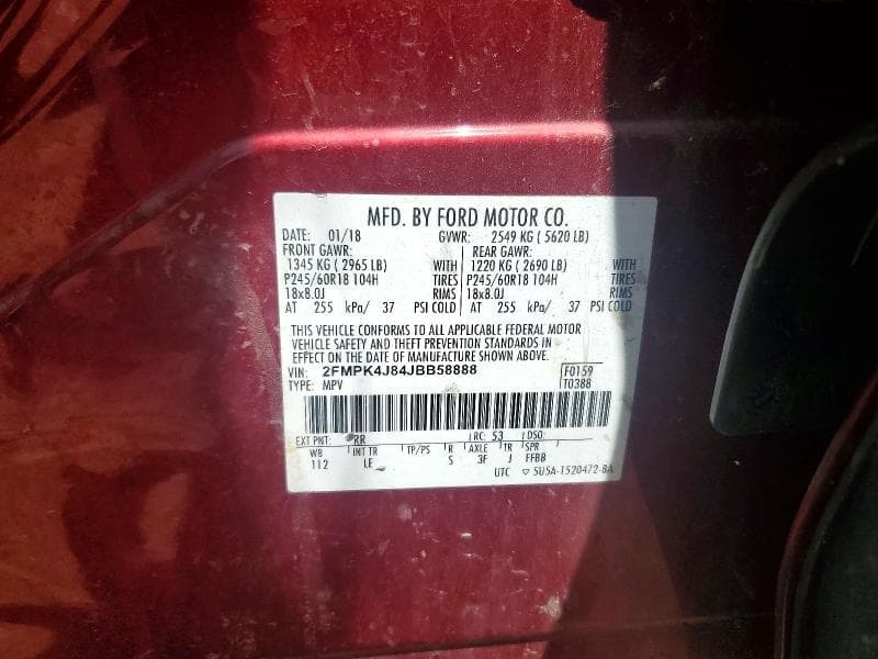 2018 FORD EDGE SEL 13