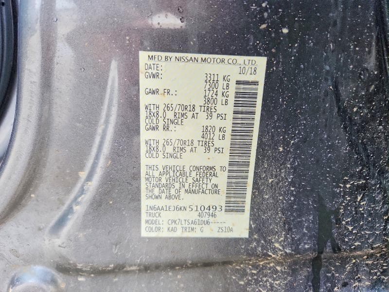 2019 NISSAN TITAN SV 12