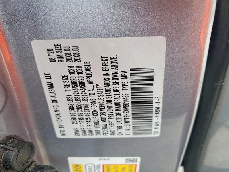2021 HONDA PILOT SE 13