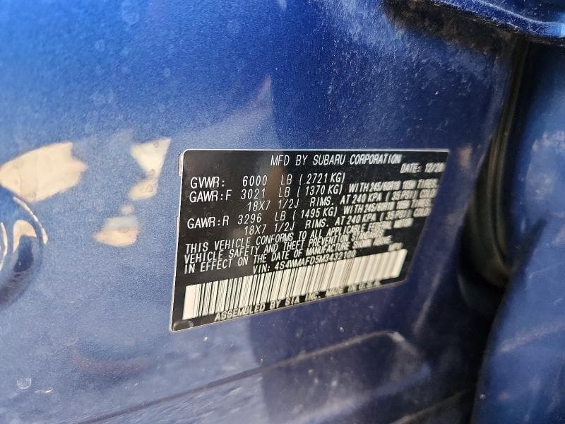 2021 SUBARU ASCENT PREMIUM PREMIUM 12