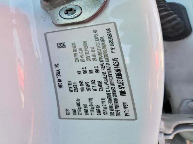 2022 TESLA MODEL 3 12