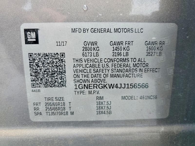 2018 CHEVROLET TRAVERSE LT 13