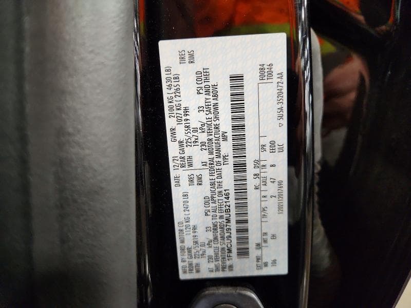 2021 FORD ESCAPE TITANIUM TITANIUM 14