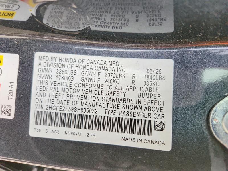 2025 HONDA CIVIC SPORT 12