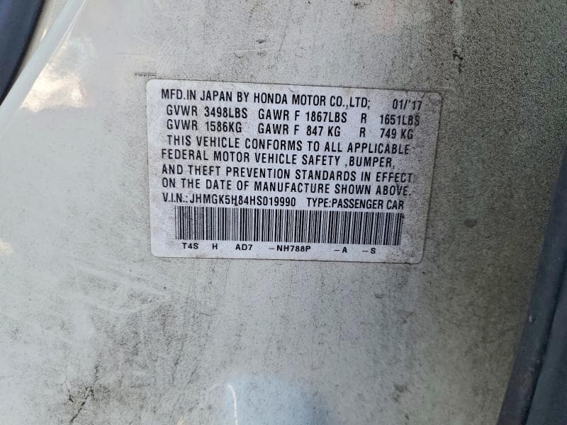 2017 HONDA FIT EX EX 12