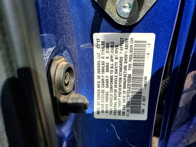 2018 HONDA CIVIC LX 13