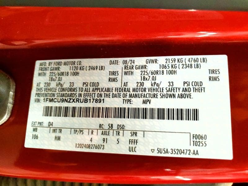 2024 FORD ESCAPE ST LINE SELECT ST LINE SELECT 13