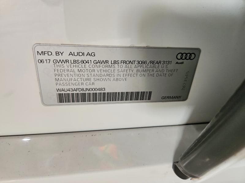 2018 AUDI A8 L QUATTRO L QUATTRO 12