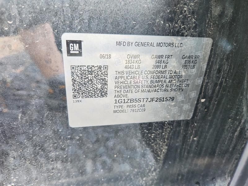 2018 CHEVROLET MALIBU LS 12
