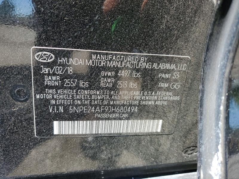 2018 HYUNDAI SONATA SE 13