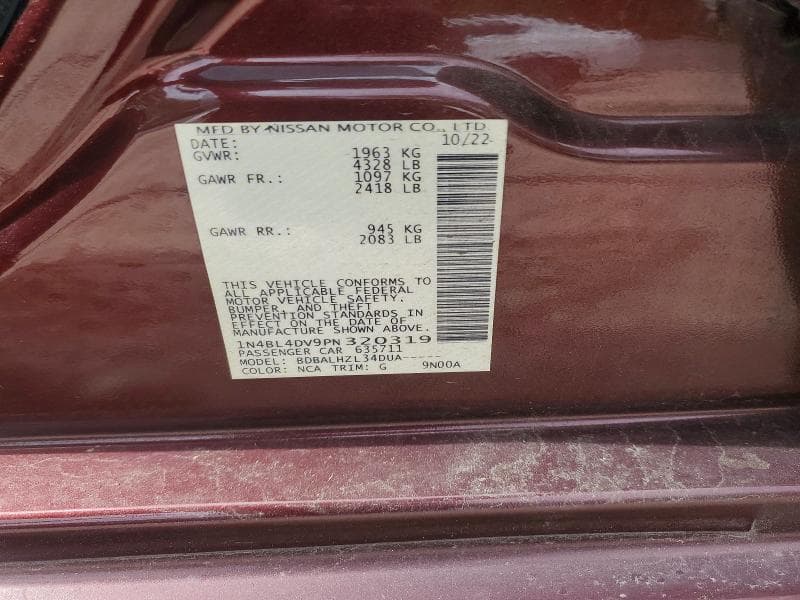 2023 NISSAN ALTIMA SV 12