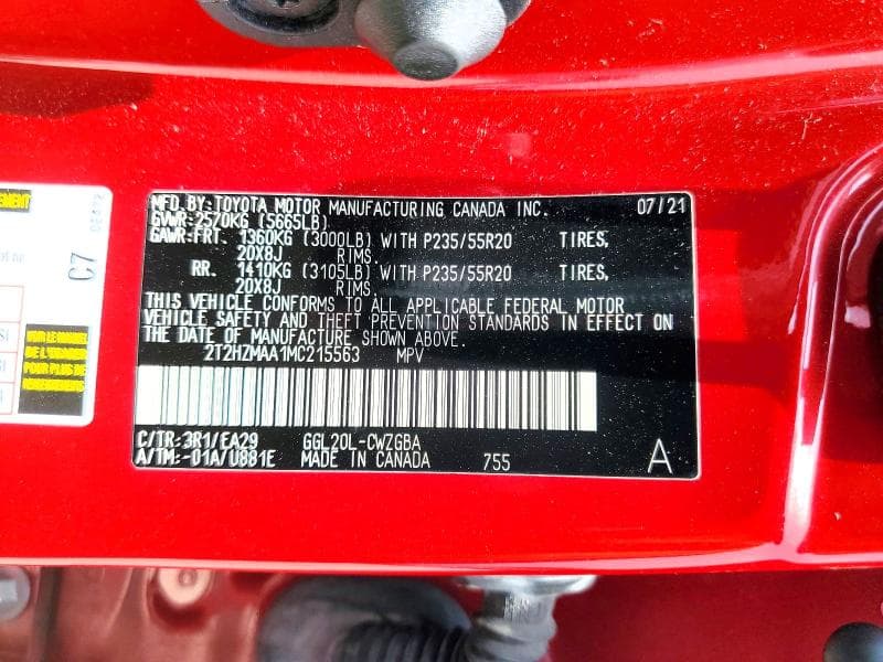 2021 LEXUS RX 350 350 13