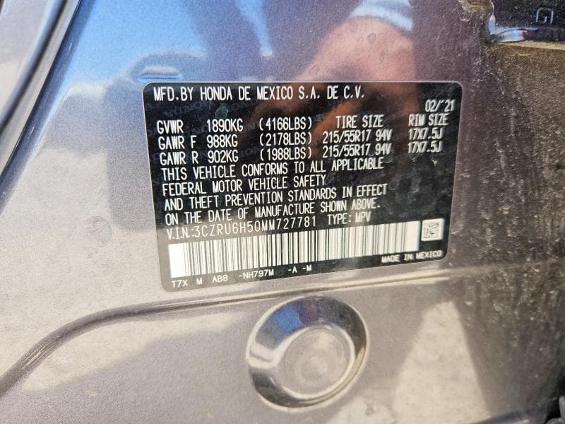 2021 HONDA HR-V EX EX 12