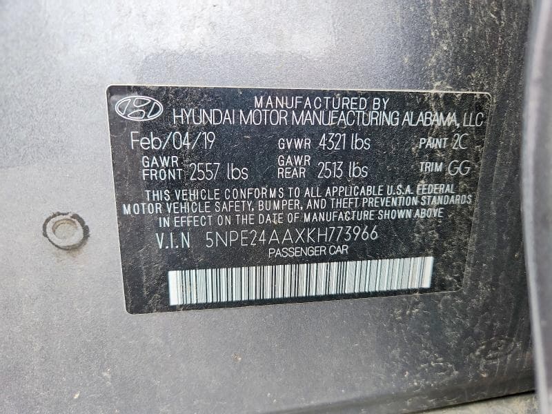 2019 HYUNDAI SONATA ECO TURBO 12