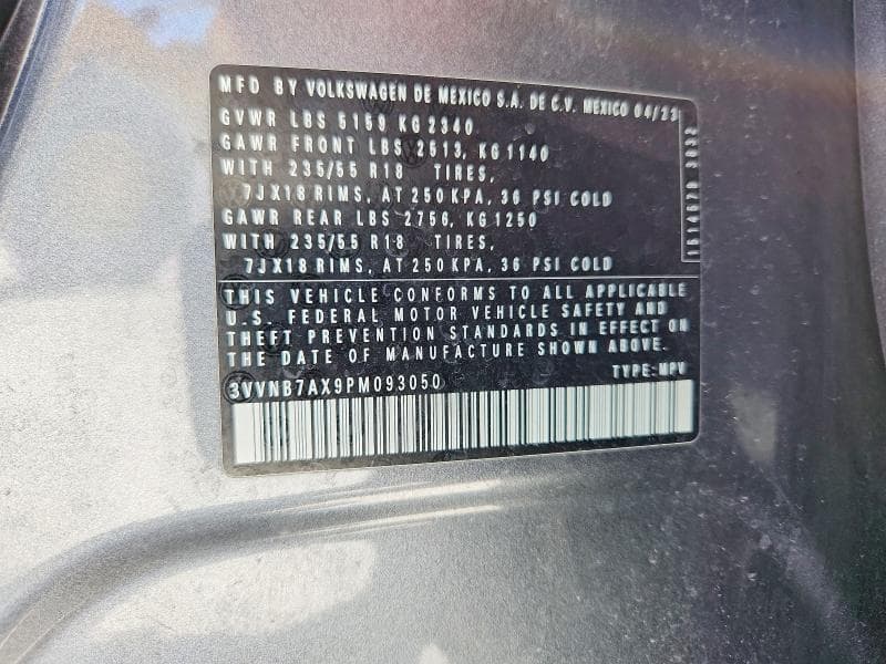 2023 VOLKSWAGEN TIGUAN SE 14