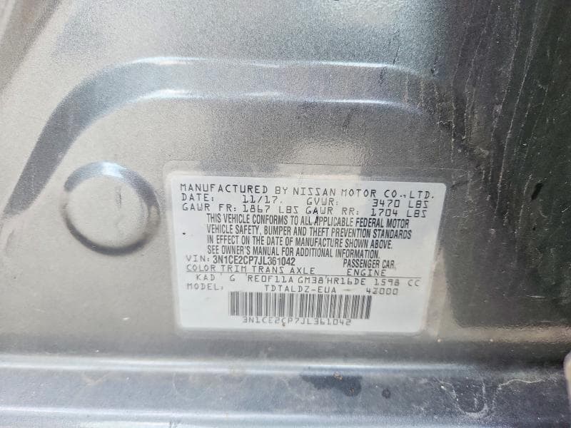 2018 NISSAN VERSA NOTE SV 12