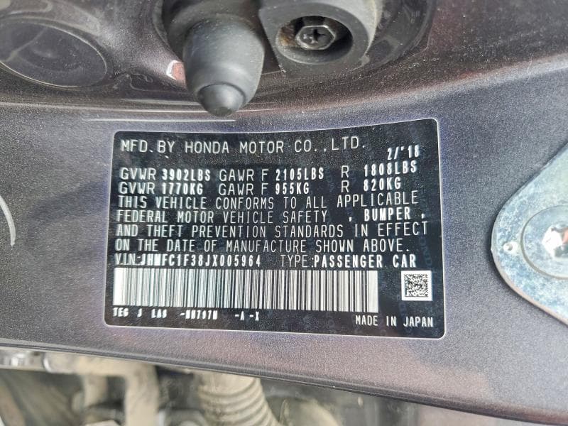2018 HONDA CIVIC EX 12